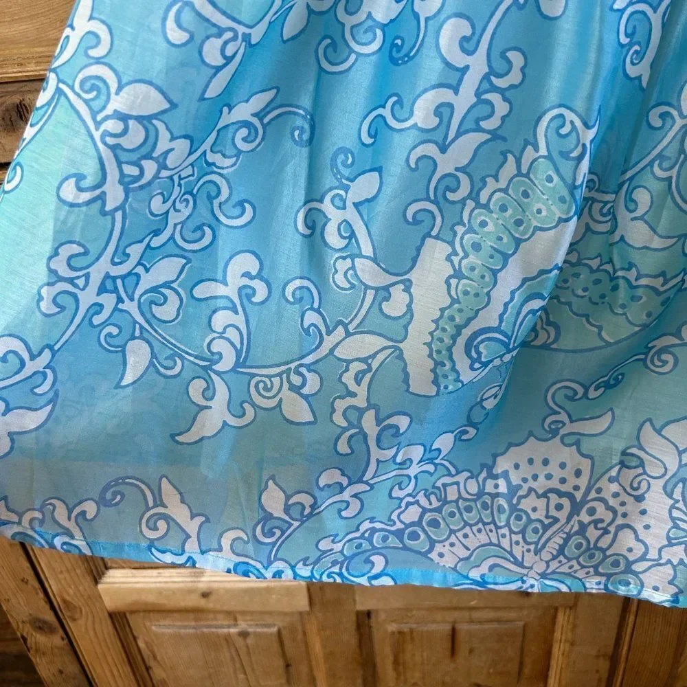 NWT Lilly Pulitzer 4 Dress Sleeveless Angelette Dress Via Blue Making The Rounds - Picture 6 of 16